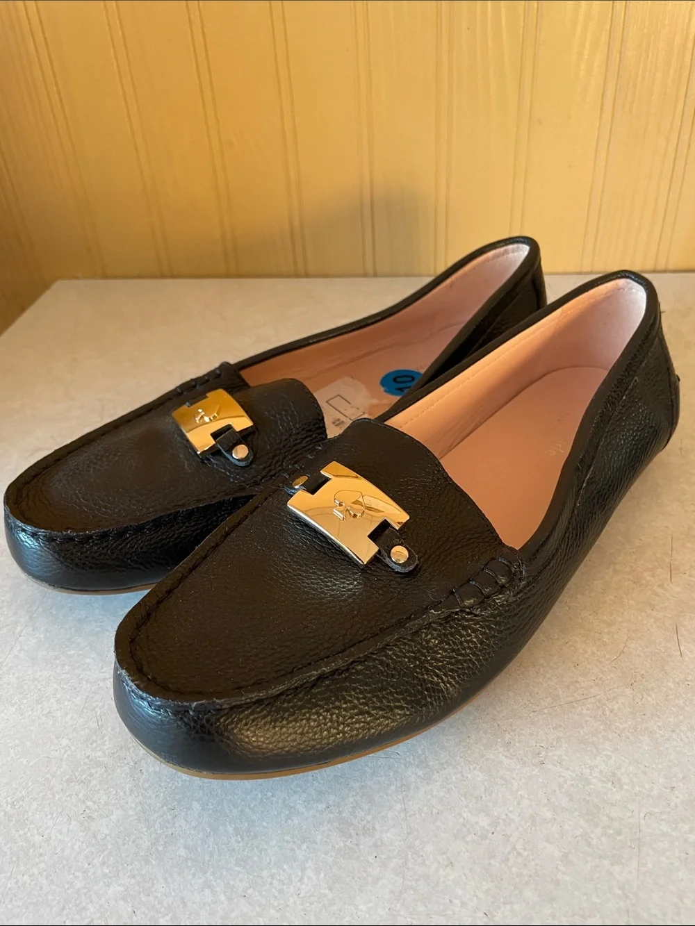 KATE SPADE Carmen Black Leather Loafers Sz. 10